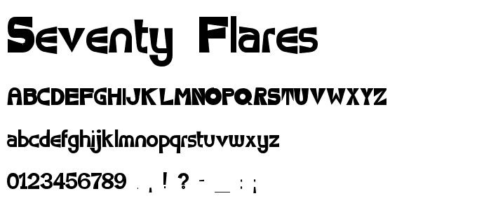 Seventy Flares font